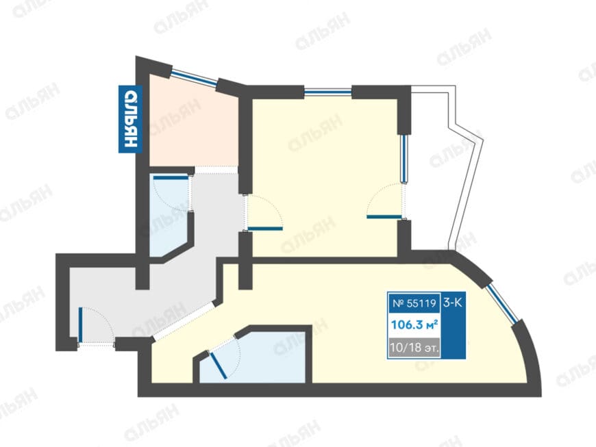 3-комнатные апартаменты в городе Ялта